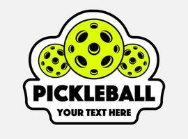 Pickleball logo vector color isolated