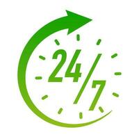 24 hours timer vector symbol gradient color