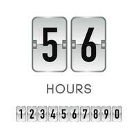 Coutdown timer flip board of hours vector