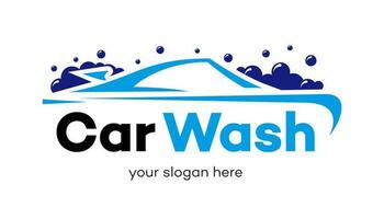 Car wash logotype blue color for banner design vector