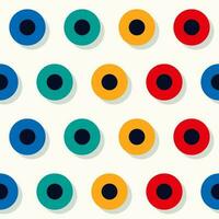 Abstract bauhaus circles pattern vector minimal 20s