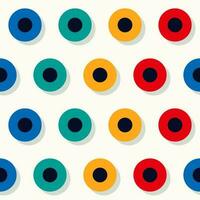 Abstract bauhaus circles pattern vector minimal 20s