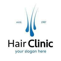 Hair clinic vector logotype color style