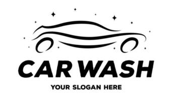 Car wash logo black color flat style isolated vector