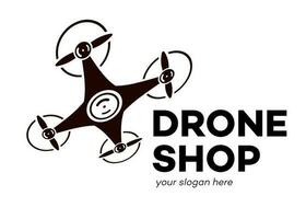 Drone logo vector black color isolated