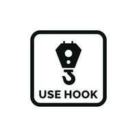 Use hooks packaging mark icon symbol vector