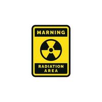 Radiation area caution warning symbol design vector