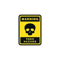 Toxic hazard caution warning symbol design vector