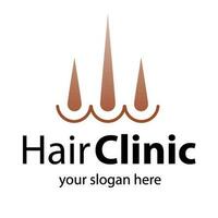 Hair clinic vector logo color style isolated