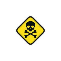 Toxic hazard caution warning symbol design vector