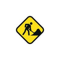 Under construction caution warning symbol design vector