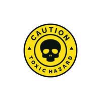 Toxic hazard caution warning symbol design vector