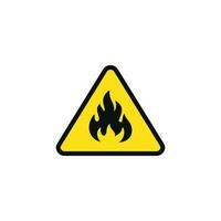 Highly flammable caution warning symbol design vector