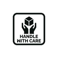 Handle with care mark icon symbol vector