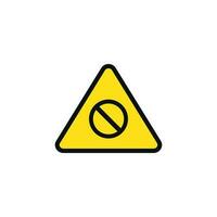 Do not enter caution warning symbol design vector