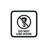 Do not use hooks packaging mark icon symbol vector