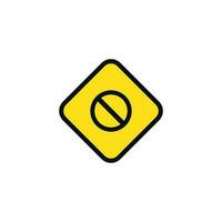 Do not enter caution warning symbol design vector