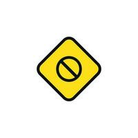 Do not enter caution warning symbol design vector