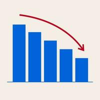 Negative graph vector color flat style