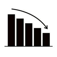 Negative graph vector color flat style