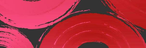 Banner red circle texture on black background vector