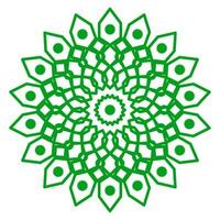 Mandala vector template green color line style