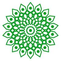 Mandala vector template green color line style