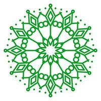 Mandala vector template green color line style
