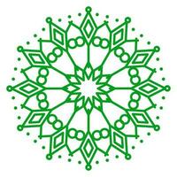 Mandala vector template green color line style