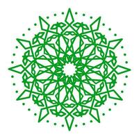 Mandala vector template green color line style