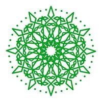 Mandala vector template green color line style