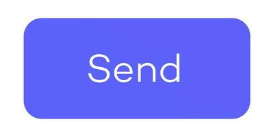 Send button vector blue color isolated