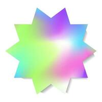 Sticker y2k holography style neon color vector
