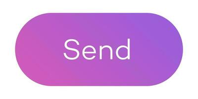 Send button vector color isolated on background