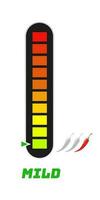 Chilli pepper level scale mild isolated on background vector