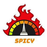 Spicy chilli level scale isolated on background vector