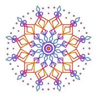 Mandala template colorful line style isolated vector