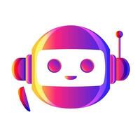 Chat bot robot vector colorful style isolated