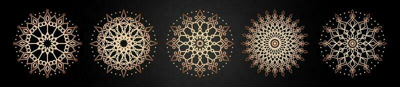 Mandala template cold line style isolated vector