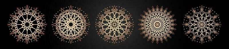 mandala modelo frío línea estilo aislado vector