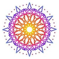 Mandala template colorful line style isolated vector