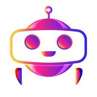 Chat bot robot vector colorful style isolated