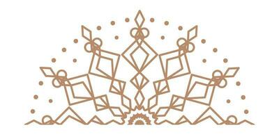 Mandala vector gold line style isolated on white background