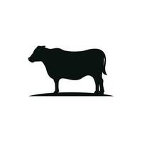 vaca icono aislado en blanco antecedentes vector