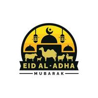 Eid Al Adha illustration. Idul Adha illustration design vector