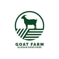 Goat farm logo design vector illustration. Livestock logo vector