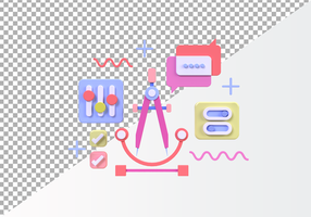 Web development for UI UX design concept illustration Landing page template business idea background psd