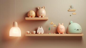 Living room for children and dolls with photo
