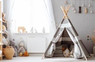 Living room for children and dolls with photo