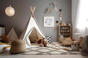 Living room for children and dolls with photo